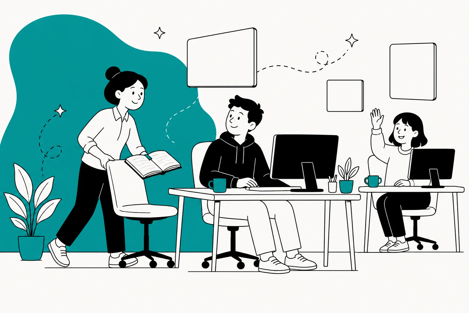 BA mới vào team chủ động sang bàn dev hỏi chuyện