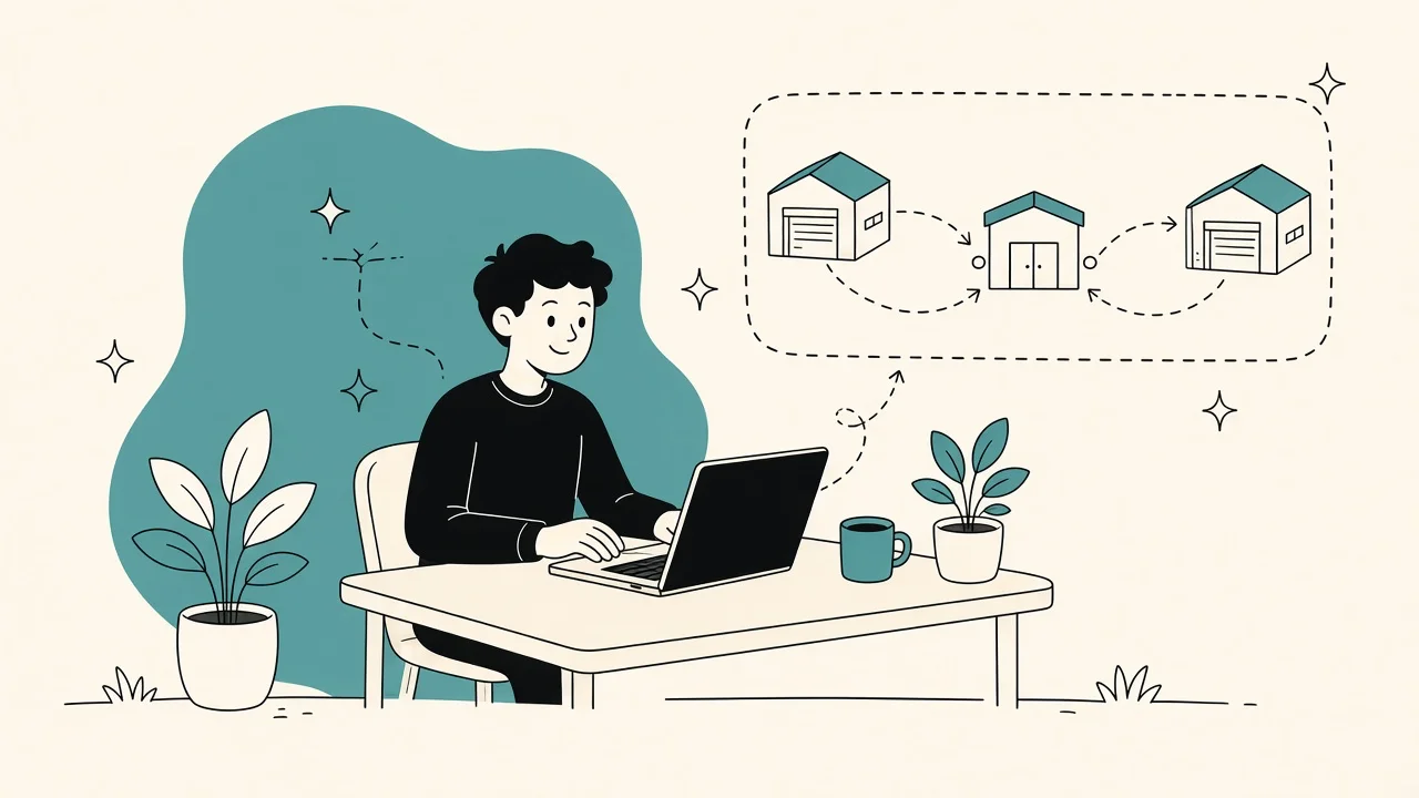 Ba bước cấu hình: vị trí trung chuyển, tuyến và quy tắc
